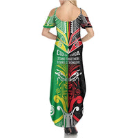 Cook Islands And Aotearoa Family Matching Summer Maxi Dress and Hawaiian Shirt Together For Te Tiriti O Waitangi LT05 - Polynesian Pride
