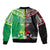 Cook Islands And Aotearoa Sleeve Zip Bomber Jacket Together For Te Tiriti O Waitangi