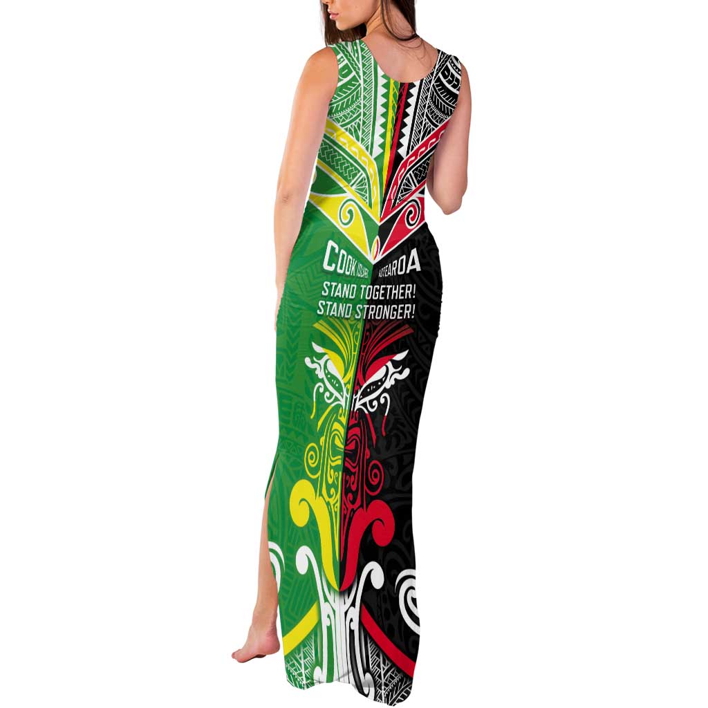 Cook Islands And Aotearoa Tank Maxi Dress Together For Te Tiriti O Waitangi