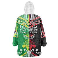 Cook Islands And Aotearoa Wearable Blanket Hoodie Together For Te Tiriti O Waitangi