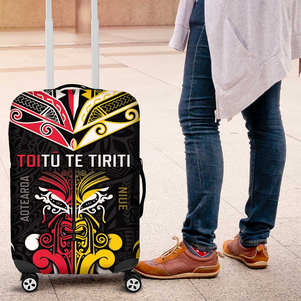 Niue And Aotearoa Luggage Cover Together For Te Tiriti O Waitangi