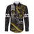Hawaii Ikaika Warrior Helmet Family Matching Short Sleeve Bodycon Dress and Hawaiian Shirt Gold Style