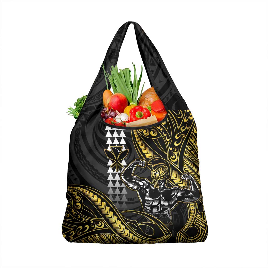 Hawaii Ikaika Warrior Helmet Grocery Bag Gold Style