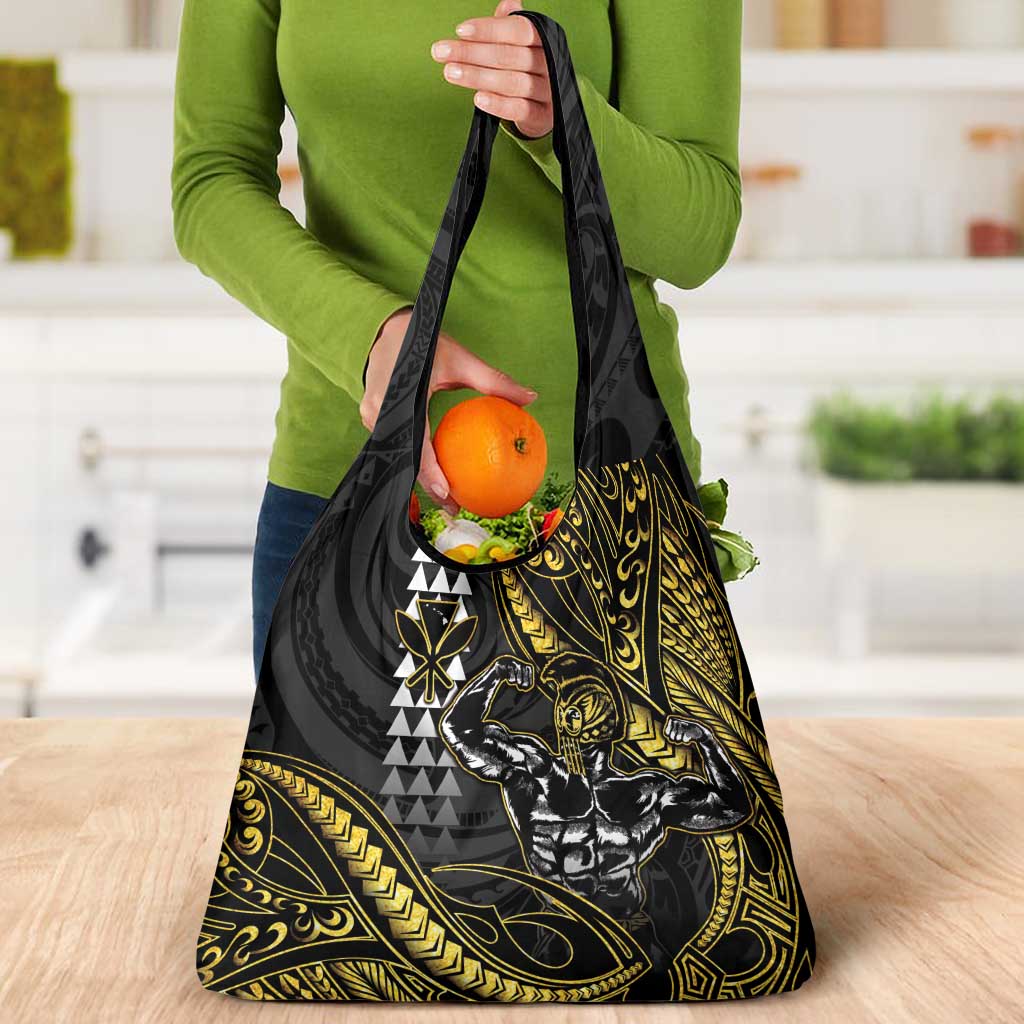 Hawaii Ikaika Warrior Helmet Grocery Bag Gold Style