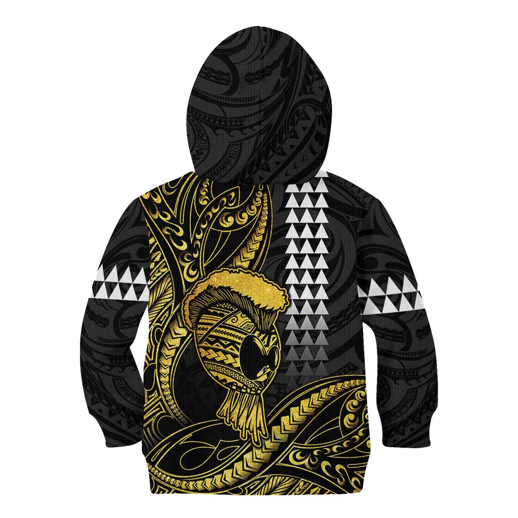 Hawaii Ikaika Warrior Helmet Kid Hoodie Gold Style