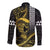 Hawaii Ikaika Warrior Helmet Long Sleeve Button Shirt Gold Style