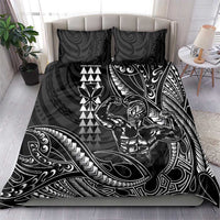 Hawaii Ikaika Warrior Helmet Bedding Set Black Tribal Tattoo