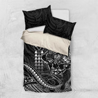 Hawaii Ikaika Warrior Helmet Bedding Set Black Tribal Tattoo