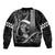 Hawaii Ikaika Warrior Helmet Bomber Jacket Black Tribal Tattoo