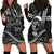 Hawaii Ikaika Warrior Helmet Hoodie Dress Black Tribal Tattoo