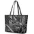 Hawaii Ikaika Warrior Helmet Leather Tote Bag Black Tribal Tattoo