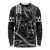 Hawaii Ikaika Warrior Helmet Long Sleeve Shirt Black Tribal Tattoo