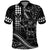 Hawaii Ikaika Warrior Helmet Polo Shirt Black Tribal Tattoo