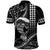 Hawaii Ikaika Warrior Helmet Polo Shirt Black Tribal Tattoo