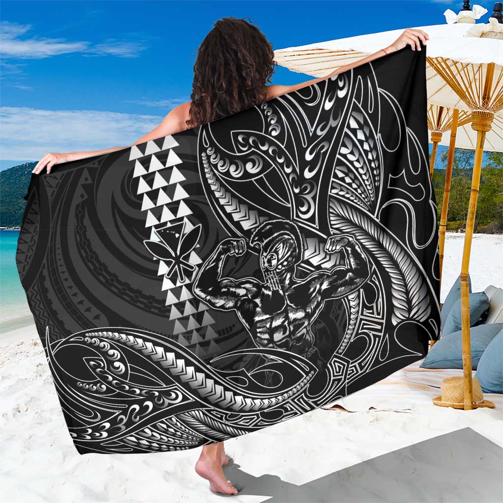 Hawaii Ikaika Warrior Helmet Sarong Black Tribal Tattoo