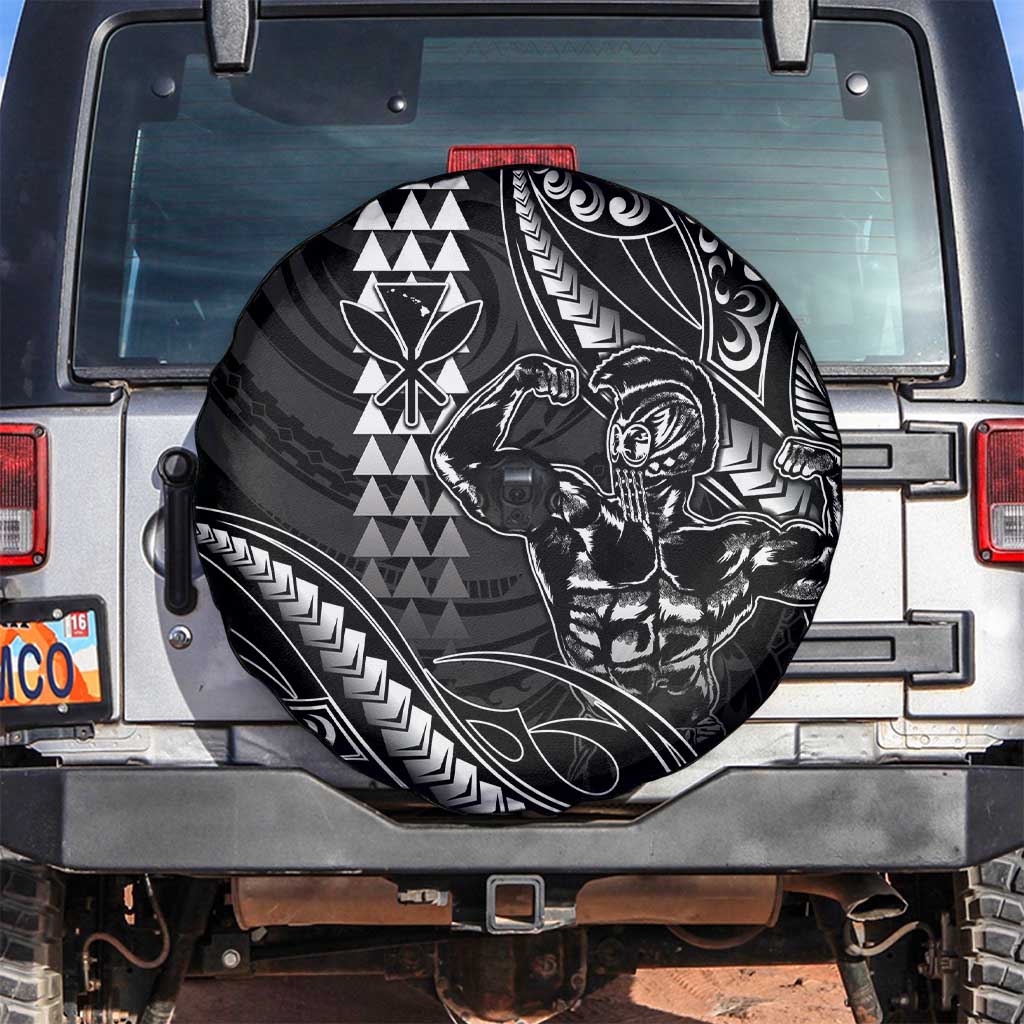 Hawaii Ikaika Warrior Helmet Spare Tire Cover Black Tribal Tattoo