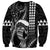 Hawaii Ikaika Warrior Helmet Sweatshirt Black Tribal Tattoo