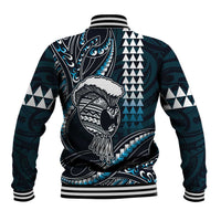 Hawaii Ikaika Warrior Helmet Baseball Jacket Blue Tribal Tattoo