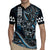 Hawaii Ikaika Warrior Helmet Rugby Jersey Blue Tribal Tattoo