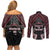 Aotearoa Couples Matching Off Shoulder Short Dress and Long Sleeve Button Shirt Proud To Be Maori
