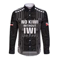Aotearoa Toitu Te Tiriti Long Sleeve Button Shirt No Kiwi Without Iwi