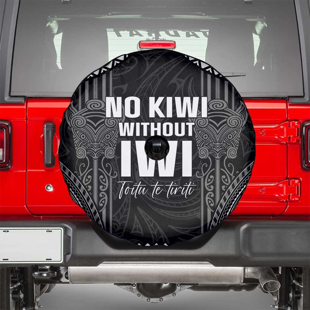 Aotearoa Toitu Te Tiriti Spare Tire Cover No Kiwi Without Iwi