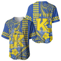 Personalised Hawaii Kaiser High School Baseball Jersey Tribal Tattoo With Hibiscus Flowers