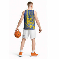 Personalised Hawaii Kaiser High School Basketball Jersey Tribal Tattoo With Hibiscus Flowers