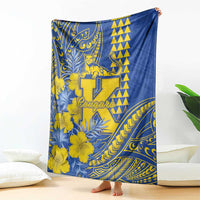 Hawaii Kaiser High School Blanket Tribal Tattoo With Hibiscus Flowers