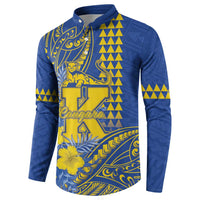 Personalised Hawaii Kaiser High School Button Sweatshirt Tribal Tattoo With Hibiscus Flowers