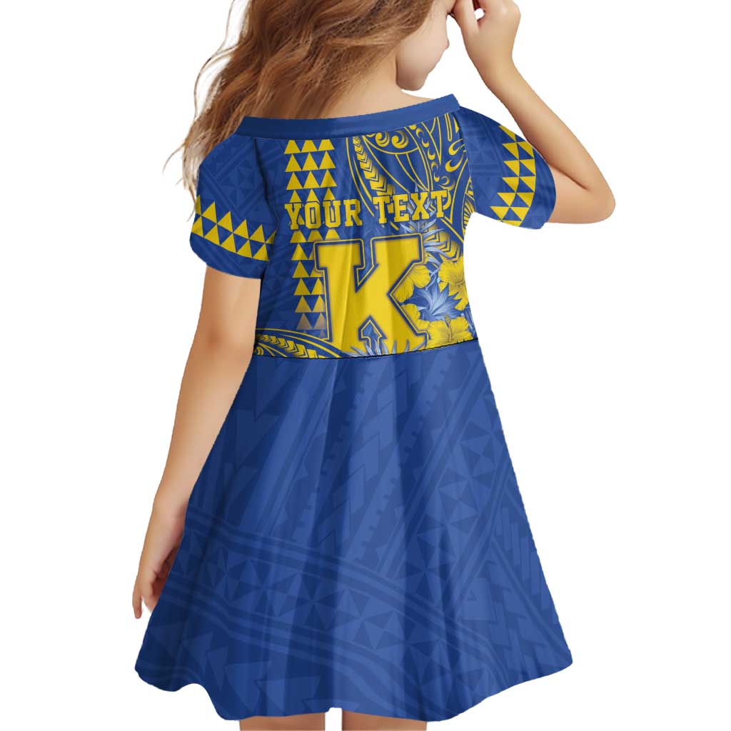 Personalised Hawaii Kaiser High School Family Matching Mermaid Dress and Hawaiian Shirt Tribal Tattoo With Hibiscus Flowers LT05 - Polynesian Pride