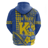 Personalised Hawaii Kaiser High School Hoodie Tribal Tattoo With Hibiscus Flowers