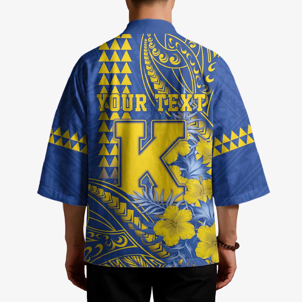 Personalised Hawaii Kaiser High School Kimono Tribal Tattoo With Hibiscus Flowers