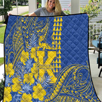 Hawaii Kaiser High School Quilt Tribal Tattoo With Hibiscus Flowers
