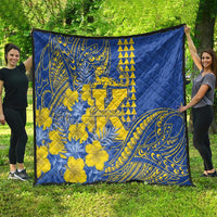 Hawaii Kaiser High School Quilt Tribal Tattoo With Hibiscus Flowers