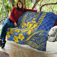 Hawaii Kaiser High School Quilt Tribal Tattoo With Hibiscus Flowers