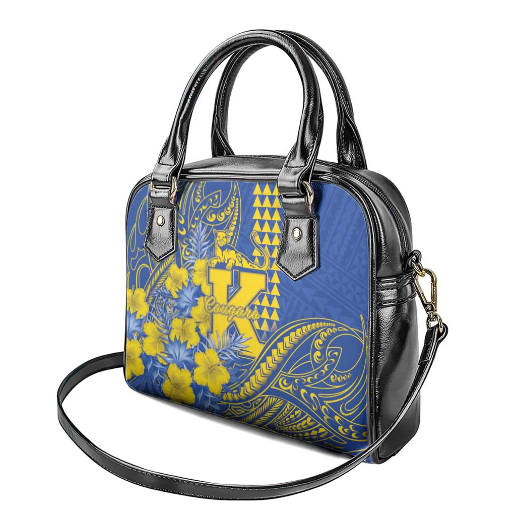 Hawaii Kaiser High School Shoulder Handbag Tribal Tattoo With Hibiscus Flowers