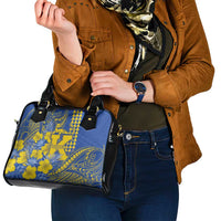 Hawaii Kaiser High School Shoulder Handbag Tribal Tattoo With Hibiscus Flowers