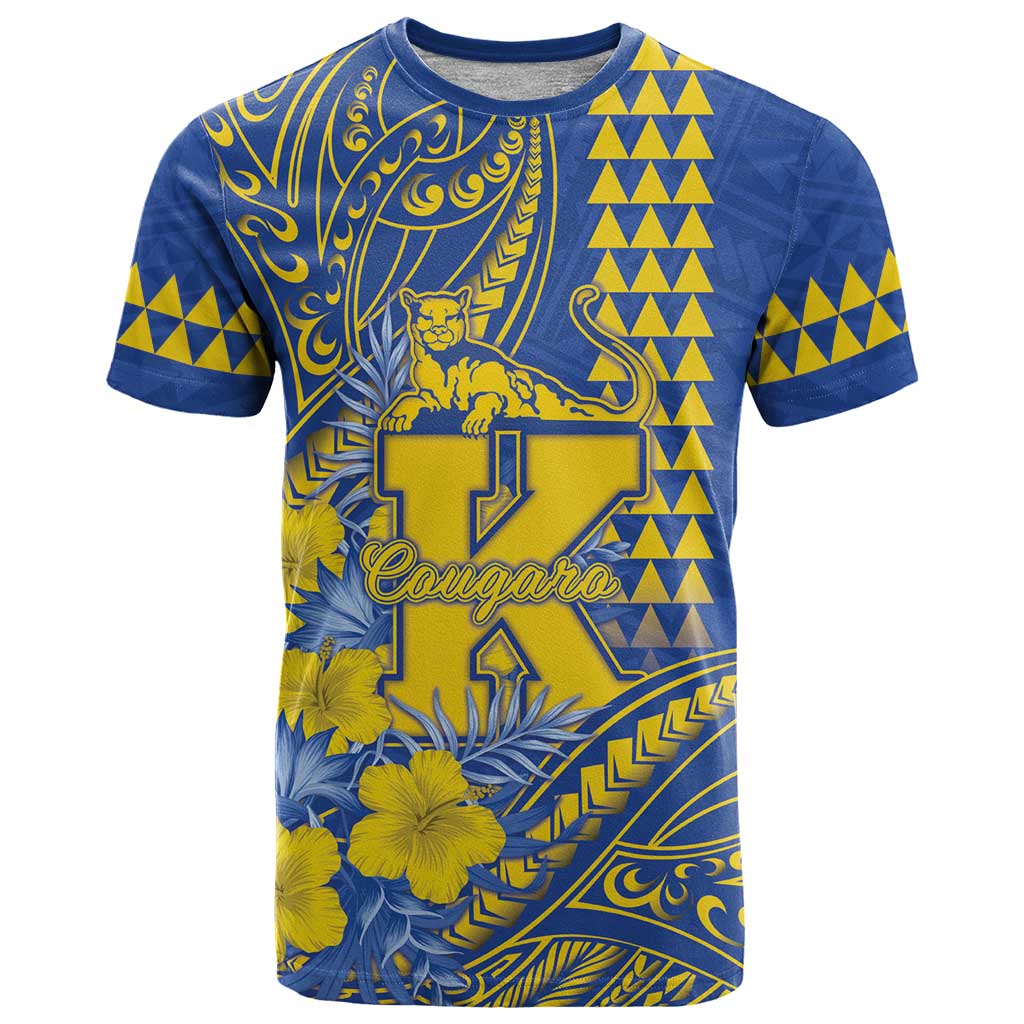 Personalised Hawaii Kaiser High School T Shirt Tribal Tattoo With Hibiscus Flowers