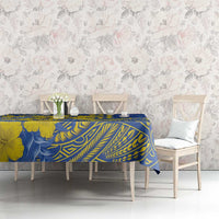Hawaii Kaiser High School Tablecloth Tribal Tattoo With Hibiscus Flowers