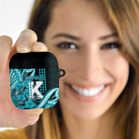Hawaii Kapolei High School AirPods Case Tribal Tattoo With Hibiscus Flowers