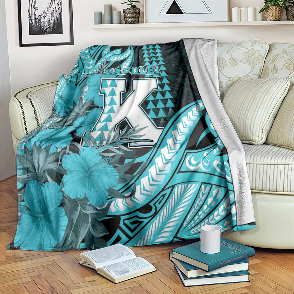 Hawaii Kapolei High School Blanket Tribal Tattoo With Hibiscus Flowers