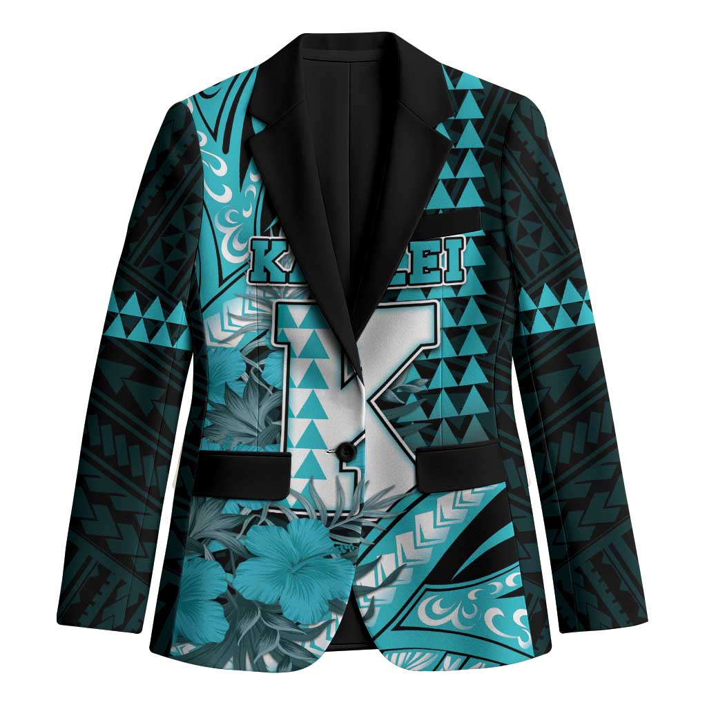 Personalised Hawaii Kapolei High School Blazer Tribal Tattoo With Hibiscus Flowers