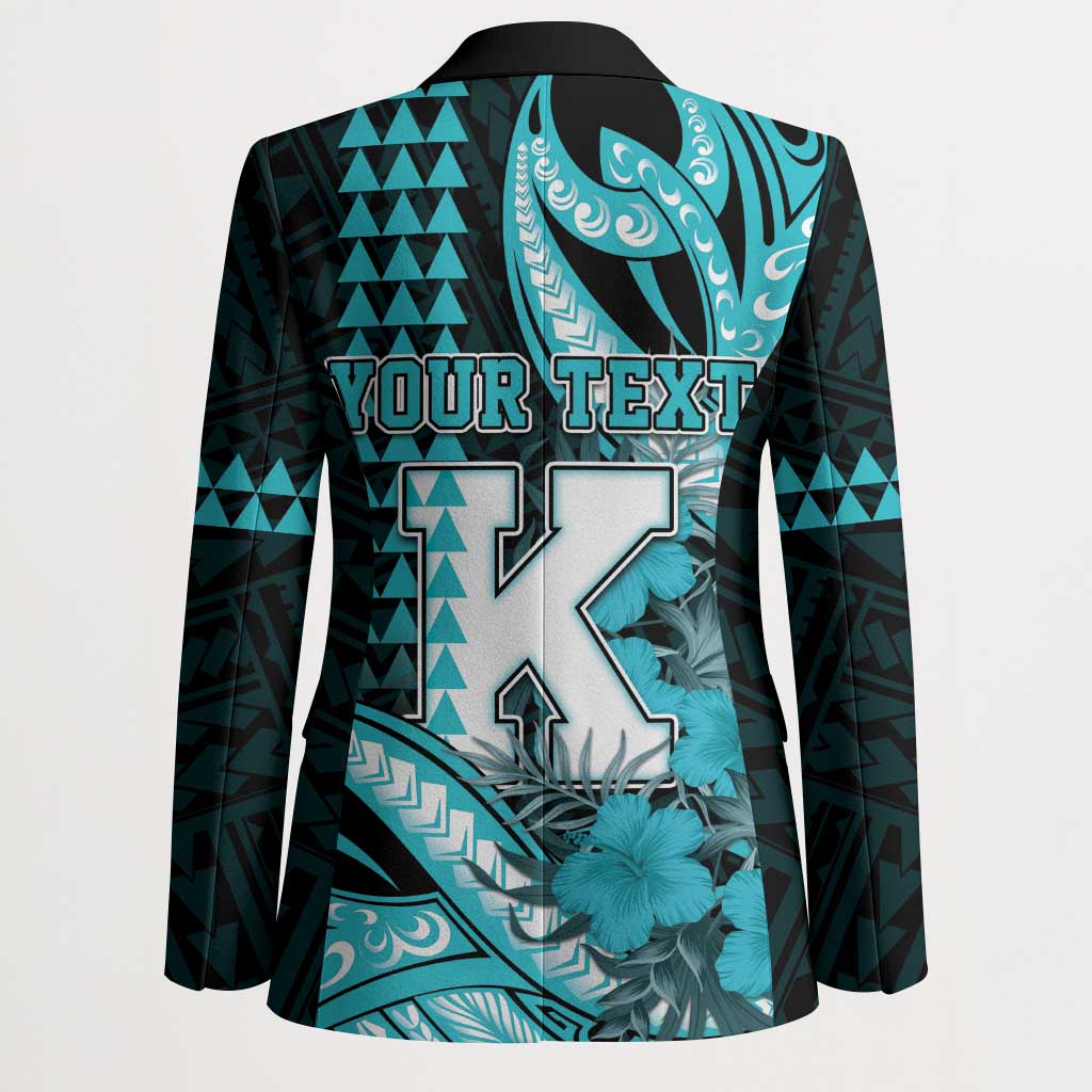 Personalised Hawaii Kapolei High School Blazer Tribal Tattoo With Hibiscus Flowers
