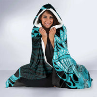 Hawaii Kapolei High School Hooded Blanket Tribal Tattoo With Hibiscus Flowers