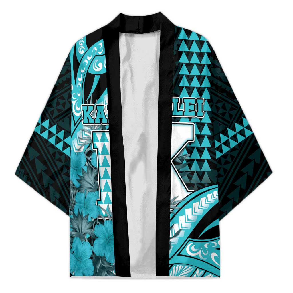 Personalised Hawaii Kapolei High School Kimono Tribal Tattoo With Hibiscus Flowers