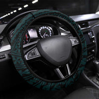 Hawaii Kapolei High School Steering Wheel Cover Tribal Tattoo With Hibiscus Flowers