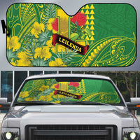 Hawaii Leilehua High School Auto Sun Shade Tribal Tattoo With Hibiscus Flowers