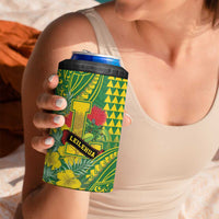 Personalised Hawaii Leilehua High School 4 in 1 Can Cooler Tumbler Tribal Tattoo With Hibiscus Flowers LT05 - Polynesian Pride