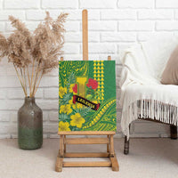 Hawaii Leilehua High School Canvas Wall Art Tribal Tattoo With Hibiscus Flowers